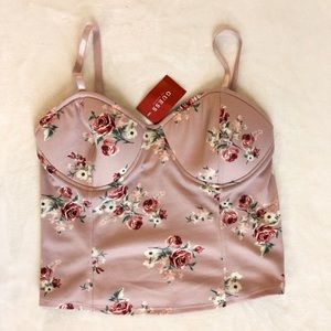 Floral Guess Corset style crop top size L